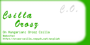 csilla orosz business card